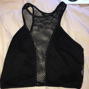 Forever 21 fishnet crop top